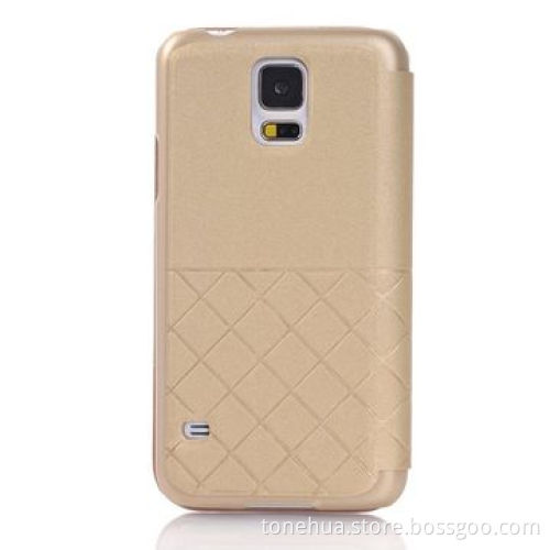 Gold leather cover for Samsung S5, i9600